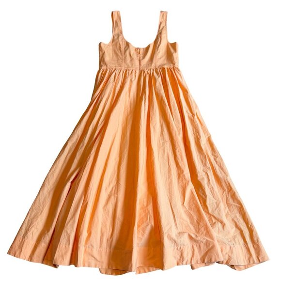Cinq a Sept Kilah Orange A-Line Dress Sleeveless Defined Waist Size 10 Women's - Picture 9 of 14